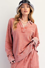Load image into Gallery viewer, Asher Thermal Knit Pullover - Boho Red