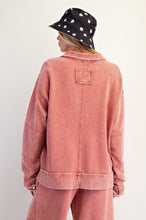 Load image into Gallery viewer, Asher Thermal Knit Pullover - Boho Red