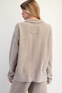 Asher Thermal Knit Pullover - Light Mocha