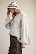 Load image into Gallery viewer, Macy Textured Henley Top - Ecru