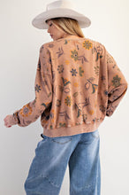 Load image into Gallery viewer, Rosalyn Floral Pullover - Mocha