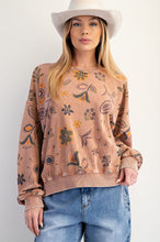 Load image into Gallery viewer, Rosalyn Floral Pullover - Mocha