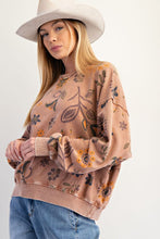 Load image into Gallery viewer, Rosalyn Floral Pullover - Mocha