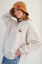 Load image into Gallery viewer, Cherry On Top Pullover - Heathered Grey