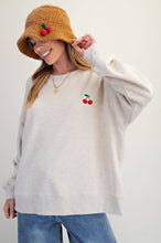 Load image into Gallery viewer, Cherry On Top Pullover - Heathered Grey