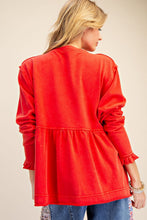 Load image into Gallery viewer, Ilona Babydoll Pullover - Boho Red