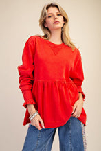 Load image into Gallery viewer, Ilona Babydoll Pullover - Boho Red