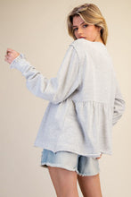 Load image into Gallery viewer, Ilona Babydoll Pullover - Heather Grey