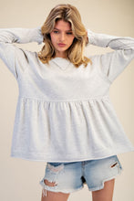 Load image into Gallery viewer, Ilona Babydoll Pullover - Heather Grey