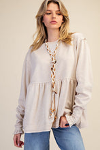 Load image into Gallery viewer, Ilona Babydoll Pullover - Oatmeal