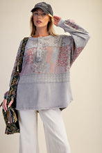 Load image into Gallery viewer, Olivia Mix Print Pullover - Light Ash