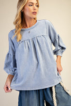 Load image into Gallery viewer, Allie Ribbed Top - Blue
