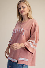 Load image into Gallery viewer, FAITH Patch Front Top by Easel - Mauve
