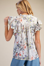 Load image into Gallery viewer, Alana Floral Top - White