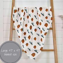 Load image into Gallery viewer, How We Roll Muslin Swaddle Blanket