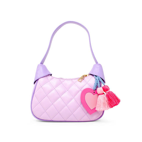 Classic Quilted Children's Shoulder Bag - Purple