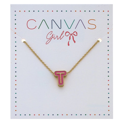 Canvas Kayla Children's Initial Necklace - 