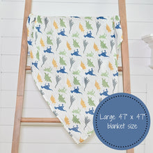 Load image into Gallery viewer, Rawr-Some Dino Muslin Swaddle Blanket