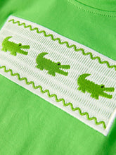 Load image into Gallery viewer, Boys Summer Crocodile Embroidered Plaid Shorts Set