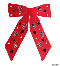 Load image into Gallery viewer, NC State Red Bow Barette
