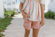Load image into Gallery viewer, Girl's Blush Stripe Short Set