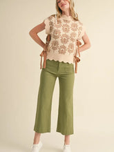 Load image into Gallery viewer, Fancy Floral Bow Tie Sweater Vest - Beige