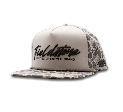 Fieldstone Script Logo Performance Rope Hat - Camo