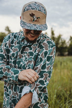 Load image into Gallery viewer, Fieldstone Roost 7 Panel 3D Puff Full Duck Hat - Camo