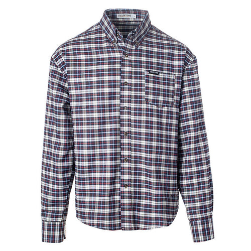 Youth L/S McCoy Button-Down by Fieldstone - Maroon/Navy Check