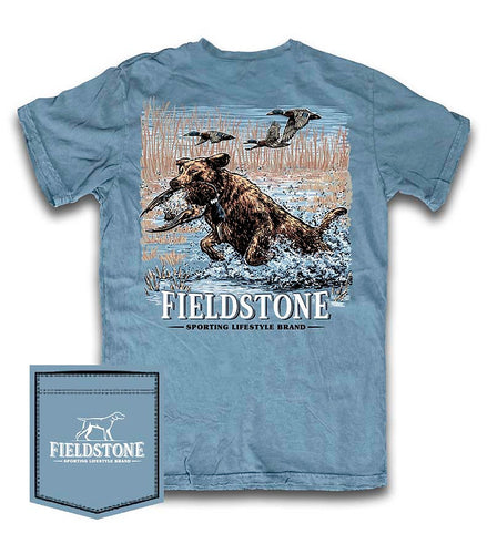 Fieldstone Retriever Splash Tee - Ice Blue