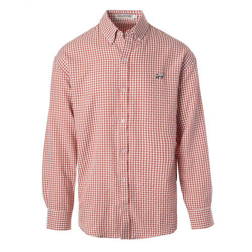 Youth L/S Braxton Button-Down by Fieldstone - Maroon Check