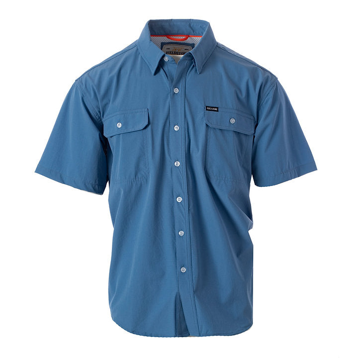 Fieldstone Youth S/S Sportsman Button-Down - Blue