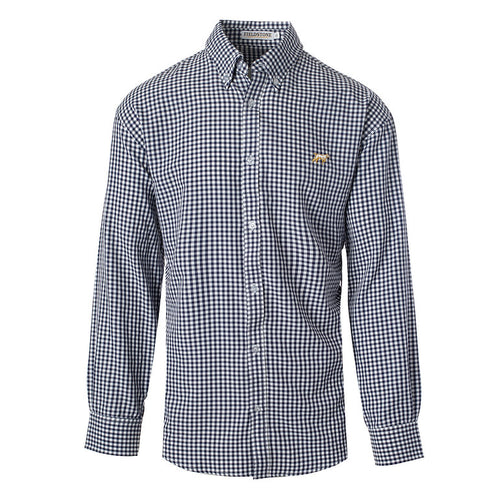 Men's L/S Braxton Button-Down by Fieldstone - Navy Check