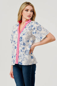 Penny Floral Toile Top