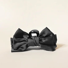 Load image into Gallery viewer, The Darling Effect Satin Bow Claw Clip - Black
