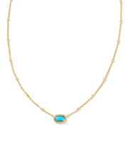 Load image into Gallery viewer, Kendra Scott Mini Elisa Gold Satellite Short Pendant Necklace in Turquoise Magnesite