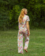 Load image into Gallery viewer, Summer Bouquet Short Sleeve Sleep Shirt Set with Shorts