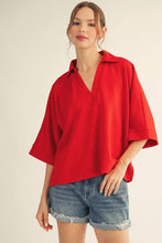 Load image into Gallery viewer, Indiya V-Neck Top - Red