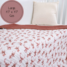 Load image into Gallery viewer, Oh Deer Muslin Baby Blanket