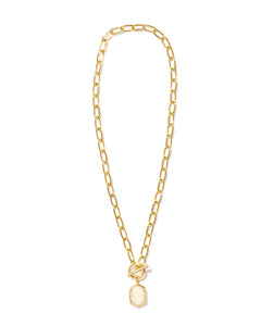 Kendra Scott Daphne Gold Chain Necklace in Ivory Mother of Pearl