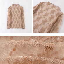 Load image into Gallery viewer, Veronica White Mesh Blouse - Long Sleeve Lace Top