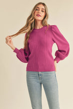 Load image into Gallery viewer, Carla Cable Knit Sweater - Magenta