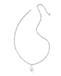Kendra Scott Melody Silver Small Long Pendant Necklace in Freshwater Cultured Pearl