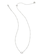 Load image into Gallery viewer, Kendra Scott Mini Abbie Silver Satellite Short Pendant Necklace in Ivory Mother of Pearl
