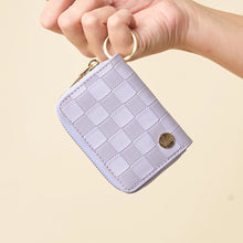 Load image into Gallery viewer, The Darling Effect Zip-Around Wallet - Periwinkle Check
