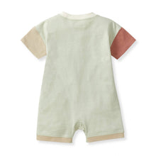 Load image into Gallery viewer, Burt's Bees Color Blocked Baby Boy Romper: 6-9M
