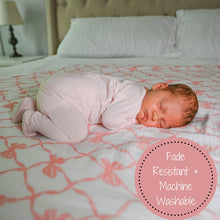 Load image into Gallery viewer, Beautiful Bows Muslin Swaddle Blanket