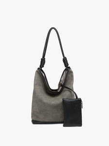 Harper Distressed Hobo - Charcoal