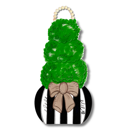 DK Designs Door Hanger - Mocha Topiary