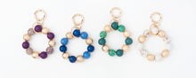 Load image into Gallery viewer, Ganz Metallic Beaded Key Ring *Multiple Colors*
